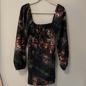 Vivienne Black floral  Dress Medium